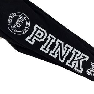 PINK Victoria's Secret Black Joggers. Size Medium